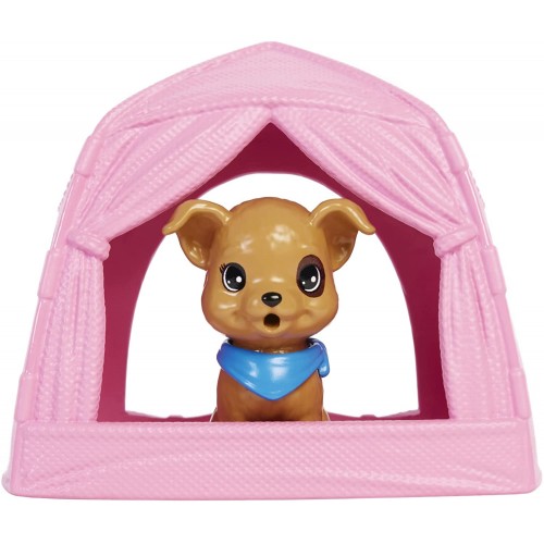 Mattel Barbie It Takes Two Camping Playset With Stacie Doll 9 In, Puppy, Pet Tent, Pet Carrier, Sticker Sheet & Camping Accessor