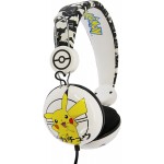 otl technologies Tween Kids Earphone Pokemon Pikachu (Foldable, Padded Bel, Colorful Comic Design, FR Boys And Girls) White / Bl