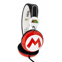 otl technologies Tween Kids Earphone Super Mario Icon Core (Padded Bel, Colorful Comic Design, For Boys And Girls), Red / White 