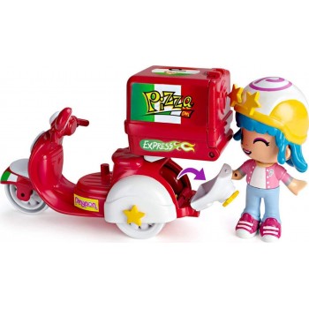 Giochi Preziosi Pinypon Pizza Bike With 1 Pinypon Figure, For Boys And Girls Ages 4 To 8 Famous  Assorted Colour/Model 700014911