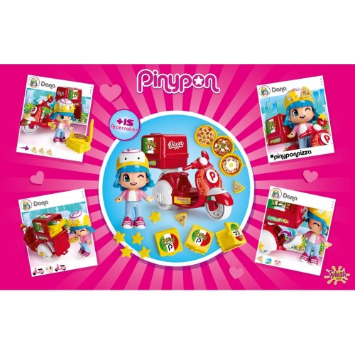 Giochi Preziosi Pinypon Pizza Bike With 1 Pinypon Figure, For Boys And Girls Ages 4 To 8 Famous  Assorted Colour/Model 700014911
