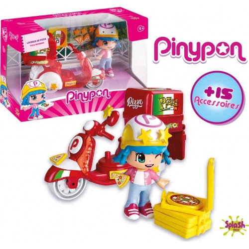 Giochi Preziosi Pinypon Pizza Bike With 1 Pinypon Figure, For Boys And Girls Ages 4 To 8 Famous  Assorted Colour/Model 700014911