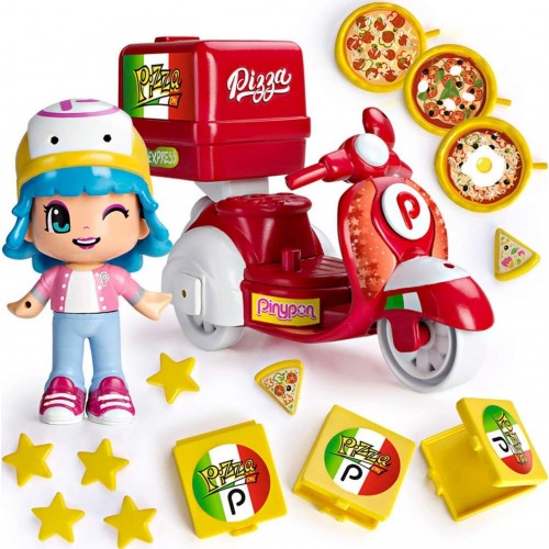 Giochi Preziosi Pinypon Pizza Bike With 1 Pinypon Figure, For Boys And Girls Ages 4 To 8 Famous  Assorted Colour/Model 700014911