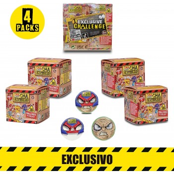 Giochi Preziosi Chachacha Challenge - Pack Of 4 Surprise Boxes With 1 Exclusive Model, Skill Challenge Collection Toys, 70001716