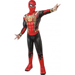 Rubies Official Marvel Iron Spider-Man No Way Home Deluxe Childs Black Gold And Red Costume 702749S 883028453443