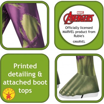 Rubies Official Marvel Avengers Hulk Classic Childs Costume, Kids Superhero Fancy Dress 702025M 883028412327