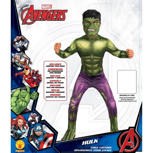 Rubies Official Marvel Avengers Hulk Classic Childs Costume, Kids Superhero Fancy Dress 702025M 883028412327