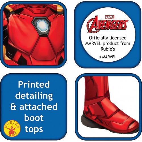 Rubies Official Marvel Avengers Iron Man Classic Childs Costume, Kids Superhero Fancy Dress 702024M 883028412297