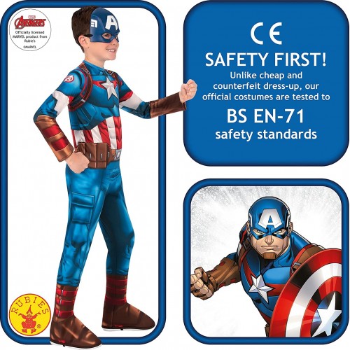 Rubies Official Marvel Avengers Captain America Classic 702563M 883028442126