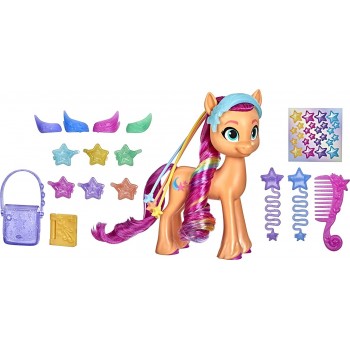 Hasbro My Little Pony A New Generation Rainbow Reveal Sunny Starscout - 6-Inch Orange Pony, 17 Accessories F1794 5010993837045