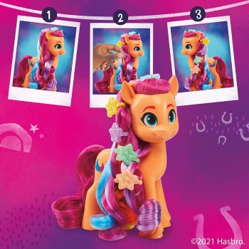 Hasbro My Little Pony A New Generation Rainbow Reveal Sunny Starscout - 6-Inch Orange Pony, 17 Accessories F1794 5010993837045