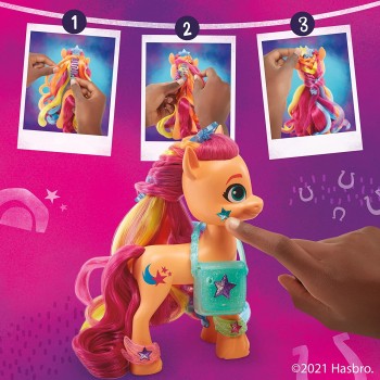 Hasbro My Little Pony A New Generation Rainbow Reveal Sunny Starscout - 6-Inch Orange Pony, 17 Accessories F1794 5010993837045