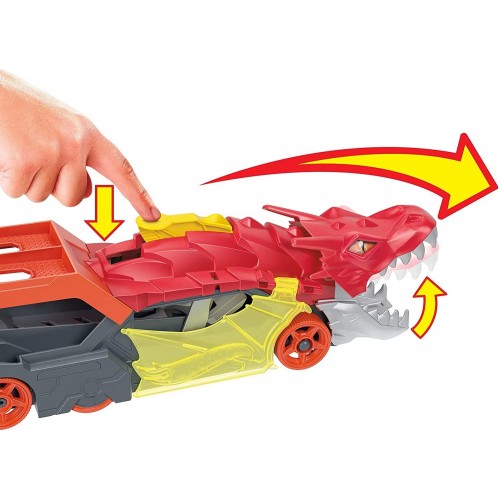 Mattel Hot Wheels Dragon Launch Transporter Νταλίκα Δράκος GTK42 887961916386