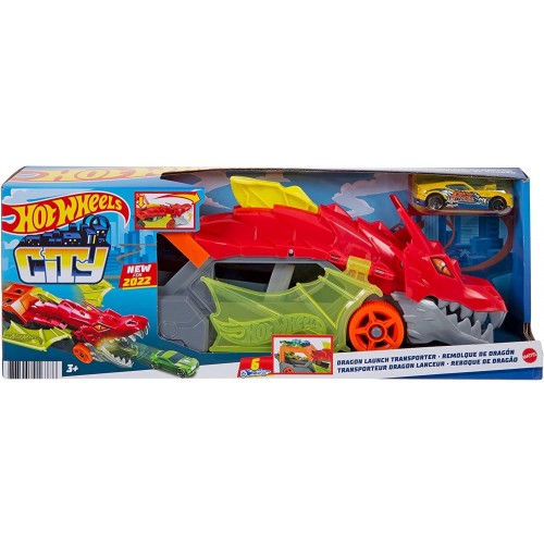 Mattel Hot Wheels Dragon Launch Transporter Νταλίκα Δράκος GTK42 887961916386
