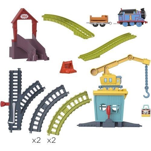 Mattel Thomas And Friends Fix Em Up Πίστα Και Σταθμός Επισκευών Με Την Κάρλι Και Τη Σάντι HDY58 194735035465