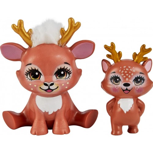 Mattel Enchantimals Μίνι Κούκλες & Συλλογές Κούκλα Και Αδελφάκι Danessa Deer, Sprint, Danetta Deer & Fleet HCF79 / HCF80 1947350