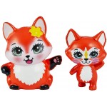 Mattel Enchantimals Felicity & Feana Fox Sister Dolls 6-In 4-In 2 Animal Figures, Removable Skirt And Accessories HCF79 / HCF81 