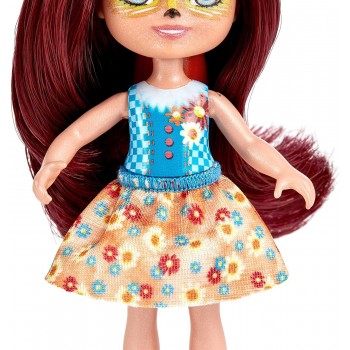 Mattel Enchantimals Felicity & Feana Fox Sister Dolls 6-In 4-In 2 Animal Figures, Removable Skirt And Accessories HCF79 / HCF81 