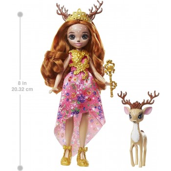 Mattel Royal Enchantimals Queen Daviana Doll 8-In & Grassy Deer Figure, Fashions And Accessories GYJ11 / GYJ12 887961972719