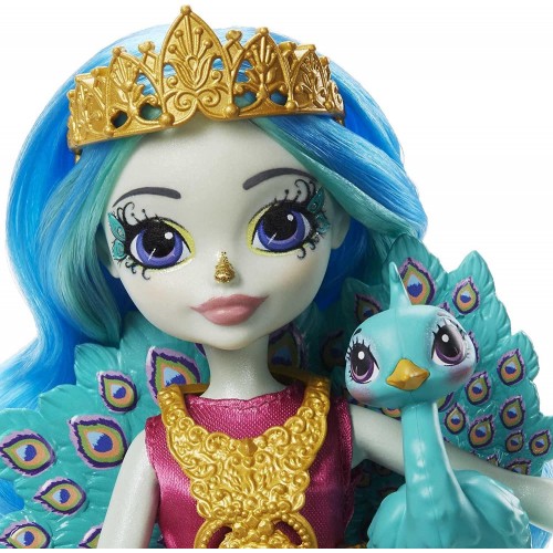 Mattel Royal Enchantimals Queen Paradise Doll 8-In & Rainbow Peacock Μεγάλη Κούκλα Με Αξεσουάρ GYJ11 / GYJ14 887961972726