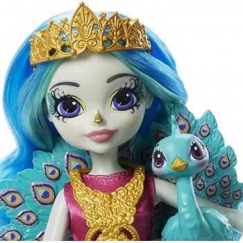 Mattel Royal Enchantimals Queen Paradise Doll 8-In & Rainbow Peacock Μεγάλη Κούκλα Με Αξεσουάρ GYJ11 / GYJ14 887961972726
