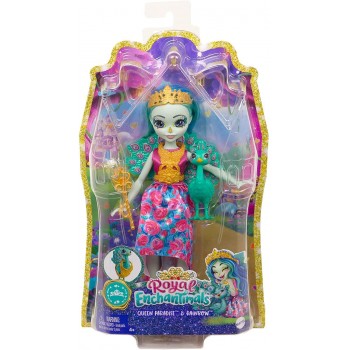 Mattel Royal Enchantimals Queen Paradise Doll 8-In & Rainbow Peacock Μεγάλη Κούκλα Με Αξεσουάρ GYJ11 / GYJ14 887961972726