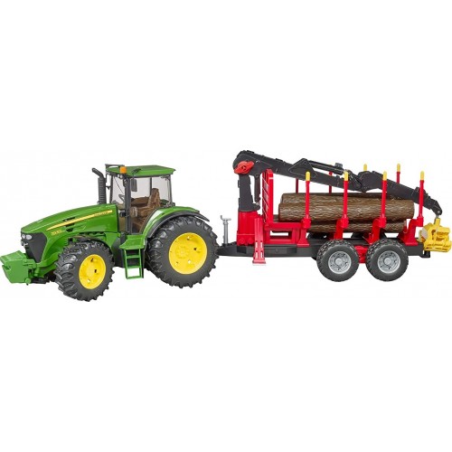 John Deere 7930 Tractor With Forestry Trailer And 4 Logs BR003054 4001702030544