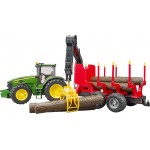 John Deere 7930 Tractor With Forestry Trailer And 4 Logs BR003054 4001702030544