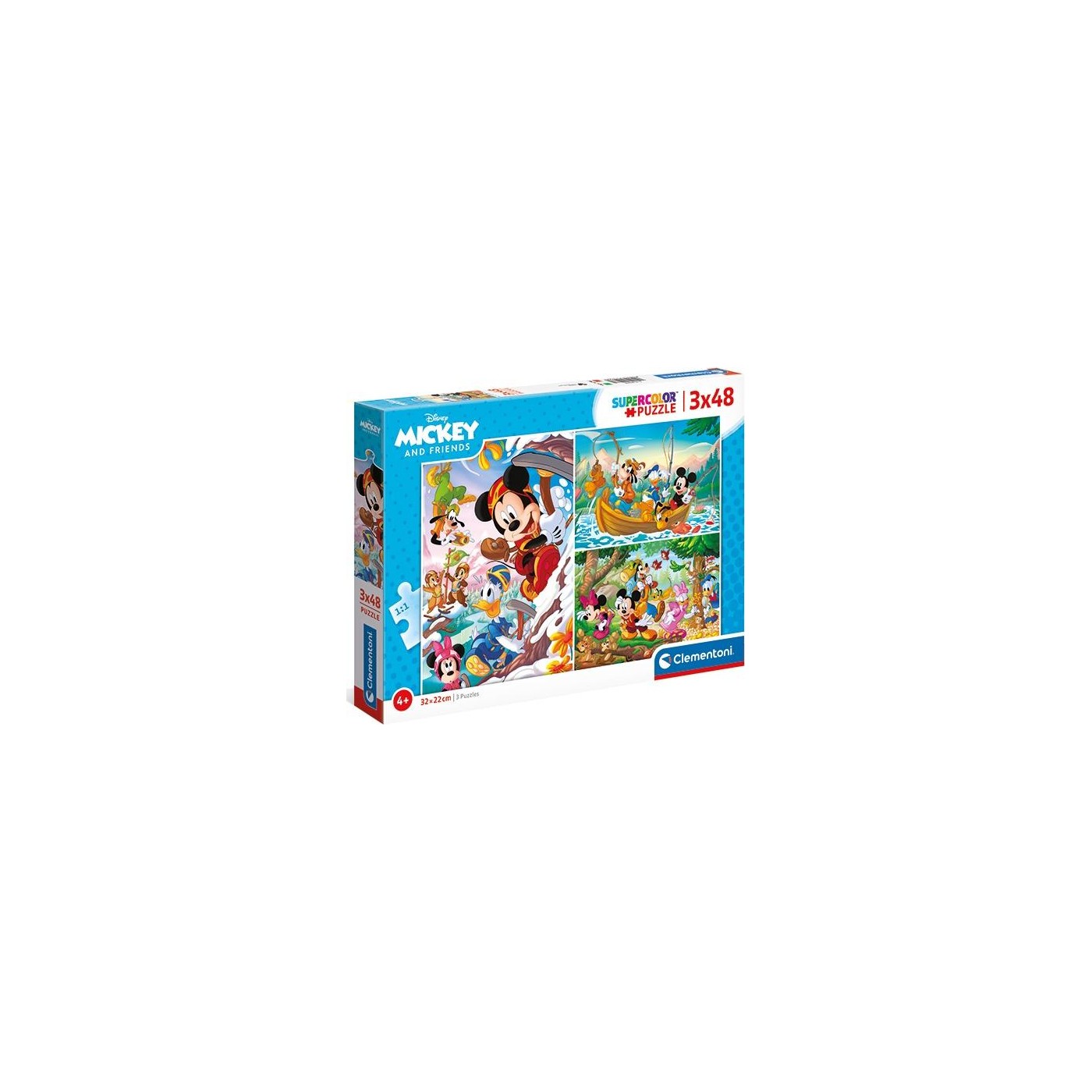 Clementoni Kids Puzzle Super Color Mickey And Friends 3X48 Pcs 1200 ...