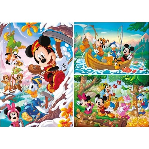 Clementoni Kids Puzzle Super Color Mickey And Friends 3X48 Pcs 1200 ...