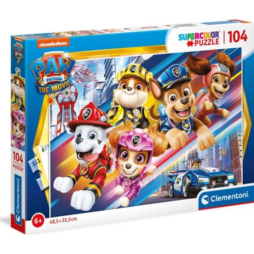 Clementoni Kids Puzzle Super Color Paw Patrol The Movie 104 Pcs 1210 ...