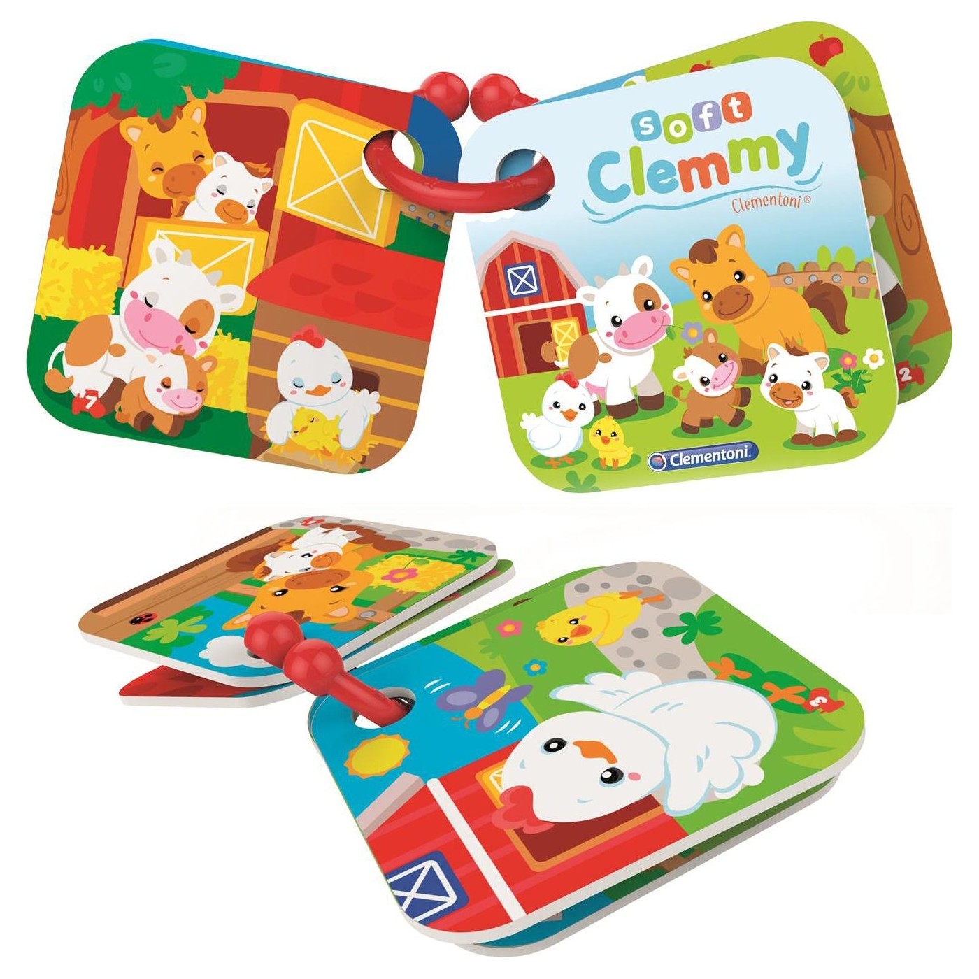 Clementoni Soft Baby Toddler Sweet Animal Farm With 12 Pcs Soft Premium ...