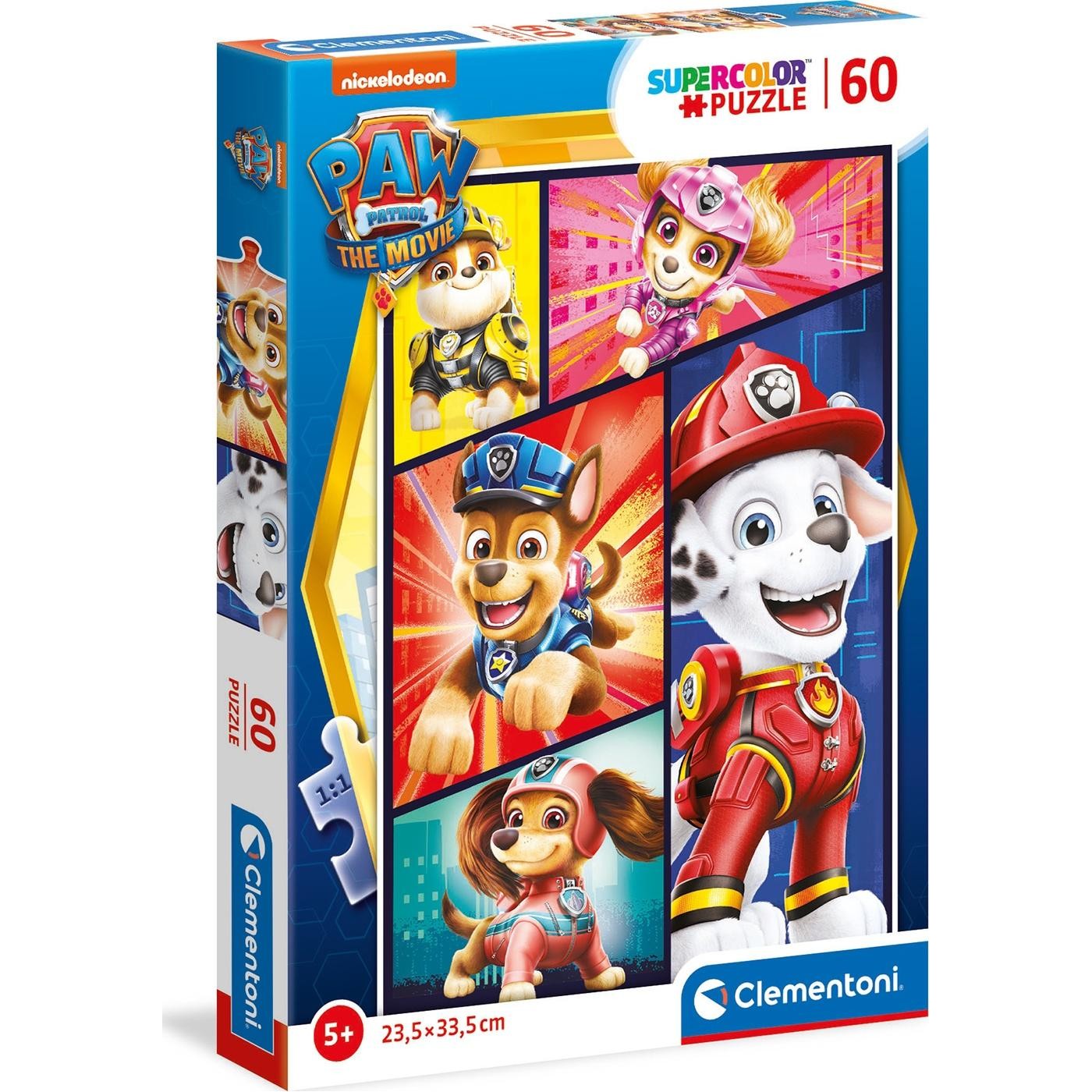 Clementoni Kids Puzzle Super Color Paw Patrol The Movie 60 Pcs 1200 ...