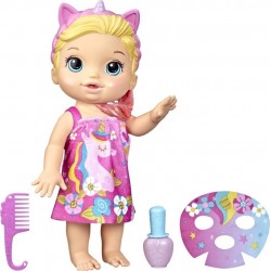 Hasbro Baby Alive Glam Spa Doll, Unicorn, Color Reveal Nails And Makeup, 12.8-Inch Waterplay Toy, Kids 3 Up, Blonde Hair F3564 5