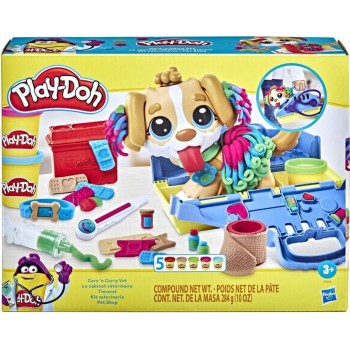 Hasbro Play-Doh Care 'N Carry Vet Playset With Toy Dog, Carrier, 10 Tools, 5 Colors F3639 5010993954469