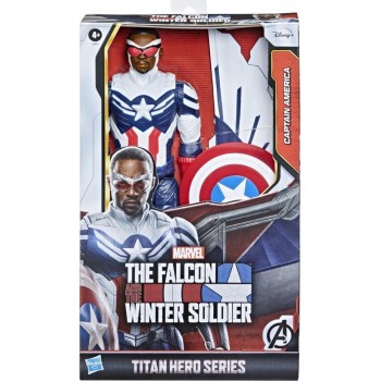 Hasbro Marvel Studios Avengers Titan Hero Series Captain America Action Figure, 12-Inch Toy, Includes Wings, For Kids Ages 4 And