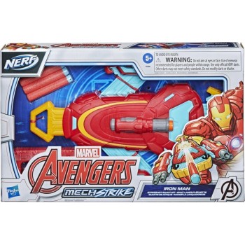 Hasbro Marvel Avengers Mech Strike Iron Man  Εκτοξευτης Με  3 Βελάκια Nerf F0266 5010993797851