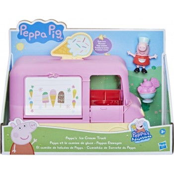 Hasbro Peppa Pig Peppa’S Adventures Ice Cream Truck Vehicle Preschool Toy, Speech And Sounds, Ages 3 Up F2186 5010993837434