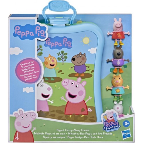 Hasbro Peppa Pig Peppa's Adventures Carry-Along Friends Case Toy, Includes 4 Figures And Carrying Case, Ages 3 Up F2461 50109938