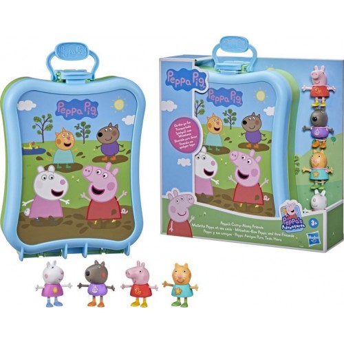 Hasbro Peppa Pig Peppa's Adventures Carry-Along Friends Case Toy, Includes 4 Figures And Carrying Case, Ages 3 Up F2461 50109938
