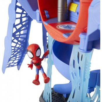 Hasbro Marvel Spidey And His Amazing Friends Web-Quarters Playset With Lights, Sounds, Vehicle F1461 5010993864263