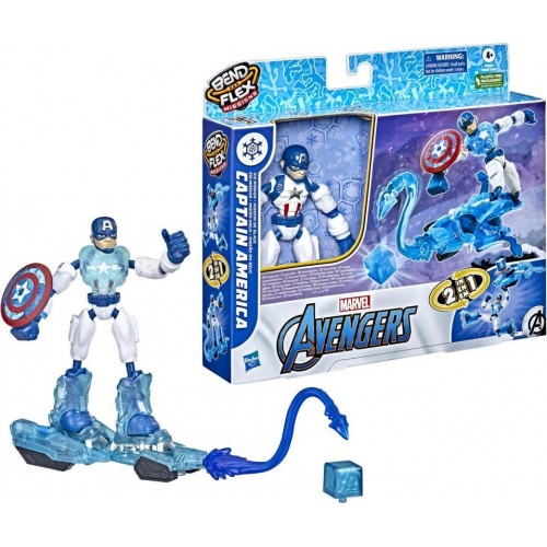 Hasbro Οι Εκδικητές The Avengers Bendy Ice Mission Captain America Bend And Flex F5866 / F5868 5010993979387