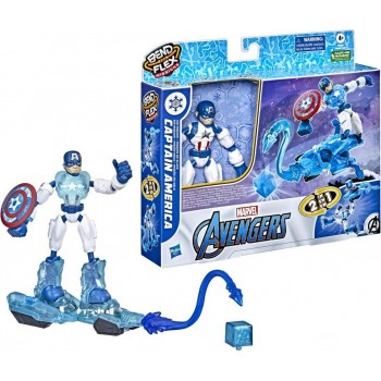 Hasbro Οι Εκδικητές The Avengers Bendy Ice Mission Captain America Bend And Flex F5866 / F5868 5010993979387