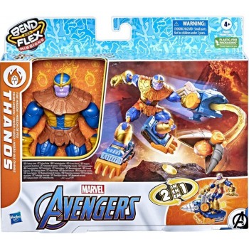 Hasbro Marvel Avengers Bend And Flex Missions Thanos Fire Mission Figure, 6-Inch-Scale Bendable Toy For Kids Ages 4 Up F5866 / F