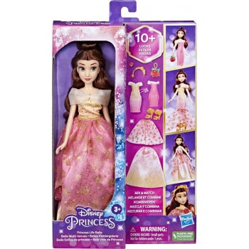 Hasbro Disney Princess Life Belle Fashion Doll, 10 Outfit Combinations, Toy For Kids 3 Years Old And Up F4455 / F4625 5010993953