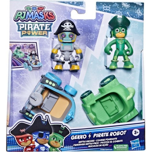 Hasbro PJ Masks Pirate Power Gekko Vs Robot Battle Racers Preschool Toy, Vehicle And Figure Set For Kids Ages 3 Up F2649 / F4586