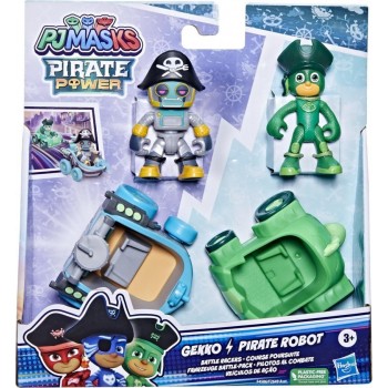 Hasbro PJ Masks Pirate Power Gekko Vs Robot Battle Racers Preschool Toy, Vehicle And Figure Set For Kids Ages 3 Up F2649 / F4586