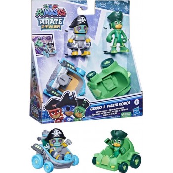 Hasbro PJ Masks Pirate Power Gekko Vs Robot Battle Racers Preschool Toy, Vehicle And Figure Set For Kids Ages 3 Up F2649 / F4586