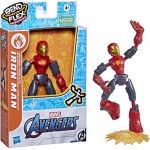 Hasbro Action Figure Avengers Bendy Fire Mission 15Cm Iron Man Bend And Flex F4008 / F4964 5010993954483