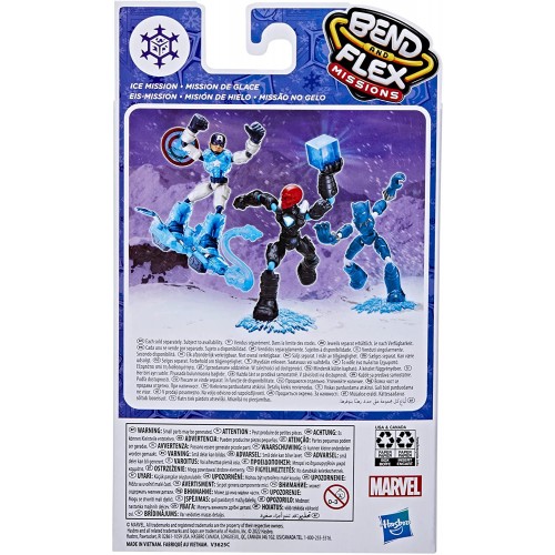 Hasbro Avengers Marvel Bend And Flex Missions Black Panther Ice Mission Action Figure, 6-Inch-Scale Bendable Toy F4008 / F4015 5